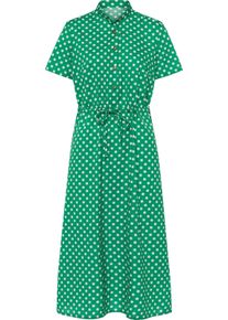 Damske &Scaron;aty do A s knofl&iacute;kovou li&scaron;tou, punt&iacute;kovan&eacute; tr&aacute;vově zelen&aacute;-b&iacute;l&aacute;-punt&iacute;k ,velikost 40