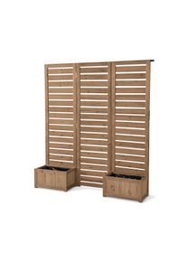 Tchibo - Flexibiln&iacute; parav&aacute;n &raquo;Tinus&laquo; s truhl&iacute;ky - barva: hněd&aacute;