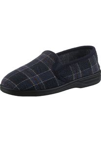 Panske Dom&aacute;c&iacute; obuv s bočn&iacute;mi gumičkami n&aacute;mořnick&aacute; modr&aacute;-kostka ,velikost 46