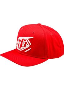 Troy Lee Designs Badge Curved Snapback, cap , color: Red/White , size: One Size