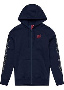 Troy Lee Designs Branded, zip hoodie , color: Dark Blue , size: XL