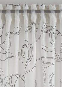 Z&aacute;clona z recyklovan&eacute;ho polyesteru s nati&scaron;těn&yacute;mi listy (1 ks v balen&iacute;) | B&eacute;žov&aacute; | Vel. 145x135 cm | bonprix