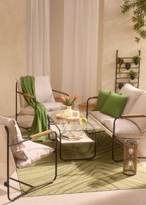 N&aacute;stěnn&yacute; reg&aacute;l se 6 květin&aacute;či | Čern&aacute; | Vel. 100x50 cm | bonprix