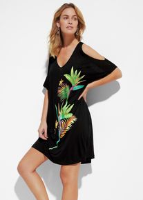 Pl&aacute;žov&eacute; &scaron;aty ze spl&yacute;vav&eacute; visk&oacute;zy | Čern&aacute; | Vel. 52/54 (XXL) | bonprix