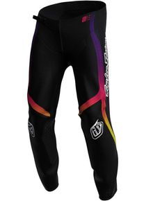 Troy Lee Designs SE Pro Stripes, textile pants youth , color: Black/Purple/Red/Neon-Yellow , size: 26