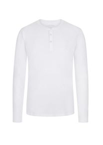 Velk&eacute; Velikosti - JP1880 - Tričko s dlouh&yacute;m ruk&aacute;vem a s l&iacute;mcem Serafino - 4XL - B&iacute;l&aacute;