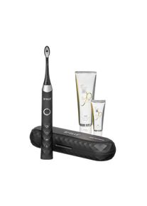 SMILLE Sonic Brush - Pr&eacute;miov&yacute; sonick&yacute; kart&aacute;ček s k&oacute;nick&yacute;mi vl&aacute;kny SANGI, čern&yacute;