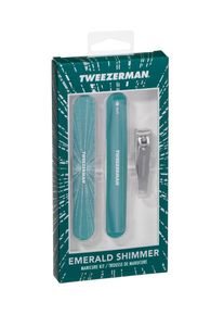 Tweezerman Manicure Kit Emerald Shimmer, Sada pro dokonalou &uacute;pravu nehtů