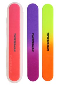 Tweezerman Neonov&eacute; piln&iacute;ky na nehty s pouzdrem, 3 ks