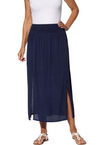 Damske Maxisukně z mačkan&eacute;ho materi&aacute;lu n&aacute;mořnick&aacute; modr&aacute; ,velikost 24