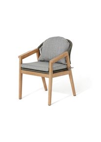 Tchibo - J&iacute;deln&iacute; křeslo s kulat&yacute;m opěradlem a textiln&iacute;m v&yacute;pletem - barva: zelen&aacute;