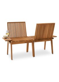 Tchibo - Lavička s flexibiln&iacute;m opěradlem - barva: hněd&aacute;