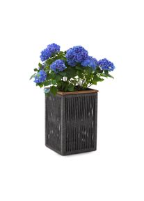 Tchibo - Květin&aacute;č s textiln&iacute;m v&yacute;pletem - barva: &scaron;ed&aacute;