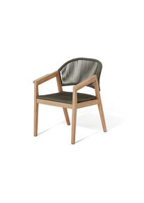 Tchibo - Pohodln&aacute; zahradn&iacute; židle s textiln&iacute;m v&yacute;pletem - barva: zelen&aacute;