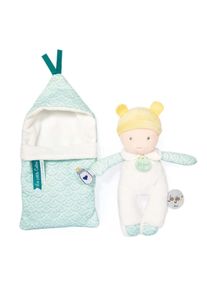 Doudou Jolijou Miminko v navl&eacute;kac&iacute; peřince 20 cm tyrkysov&aacute;