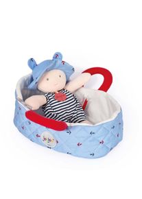 Doudou Jolijou Panenka v modr&eacute; přen&aacute;&scaron;ec&iacute; ta&scaron;ce 20 cm