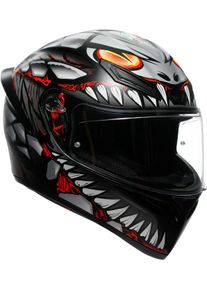AGV K1 S Lyzard, full face helmet , color: Matt Black/Grey/Red , size: M