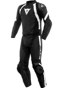 Dainese Avro 4 S26, leather suit 2pcs. , color: Matt-Black/White , size: 60