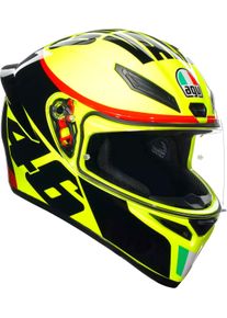 AGV K1 S Grazie Vale S26, full face helmet , color: Black/Neon-Yellow/Red , size: XL