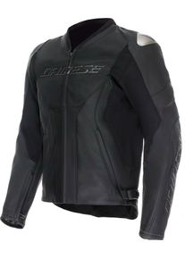 Dainese Racing 5 S26, leather jacket perforated , color: Black/Black , size: Short 49