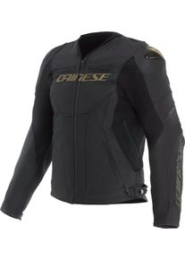 Dainese Racing 5 S26, leather jacket , color: Black/Gold , size: 52