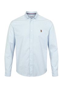 U.S. Polo Assn. Muži Ko&scaron;ile 'UMCalvert' světlemodr&aacute; / b&iacute;l&aacute; L