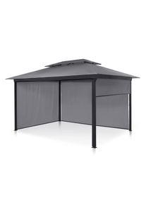 Blumfeldt Grandezza Cortina, zahradn&iacute; stan, 3 x 4 m, č bočn&iacute; d&iacute;ly, tmavě &scaron;ed&yacute;