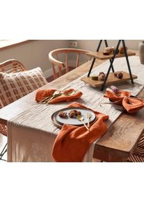 Tchibo - Mu&scaron;el&iacute;nov&yacute; běhoun na stůl - barva: b&eacute;žov&aacute;