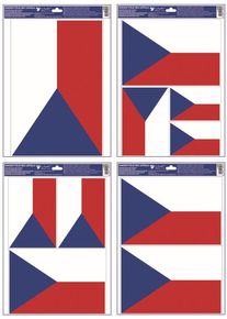 Anděl Okenn&iacute; f&oacute;lie - Česk&aacute; vlajka - 30 x 42 cm - 6790