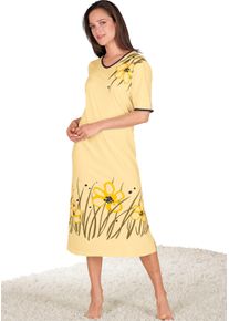 TopTen Damske Nočn&iacute; ko&scaron;ile z materi&aacute;lu single žerzej, s potiskem žlut&aacute;-potisk ,velikost 36/38