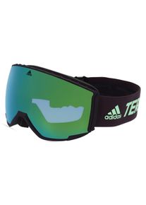 Adidas SP0039 SKI | Lyžařsk&eacute; br&yacute;le unisex | Obruba: Plast Čern&aacute; | Barva čoček: Zelen&aacute; Celobarevn&eacute;