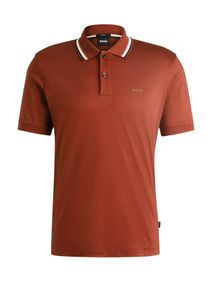 Velk&eacute; Velikosti - BOSS - Polo tričko z jemn&eacute;ho bavlněn&eacute;ho žerzeje, Slim Fit - 3XL - Oranžov&yacute;