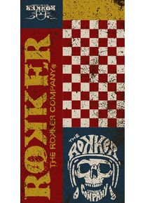 Rokker Check Skull, multifunctional headwear , color: Red/Blue/Orange , size: One Size