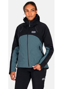 Knox Modra, textile jacket waterproof women , color: Black/Petrol , size: S