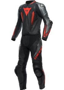 Dainese Laguna Seca 5 S26, leather suit 2pcs. , color: Black/Grey/Neon-Red , size: 54
