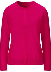 Damske Svetr s dlouh&yacute;m ruk&aacute;vem a ozdobn&yacute;m &scaron;vem vpředu pink ,velikost 56