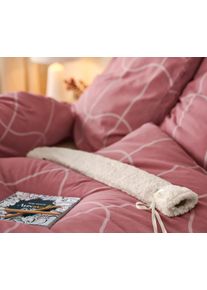 Tchibo - Flanelov&eacute; povlečen&iacute; - barva: růžov&aacute;