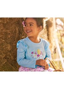 Tchibo - Dětsk&aacute; žebrovan&aacute; sukně - pro miminko - vel. 86/92 - barva: fialov&aacute;/květovan&yacute;