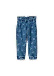 Tchibo - D&iacute;vč&iacute; navl&eacute;kac&iacute; kalhoty &ndash; Fit &raquo;Ella&laquo; - pro miminko - vel. 98/104 - barva: modr&aacute;