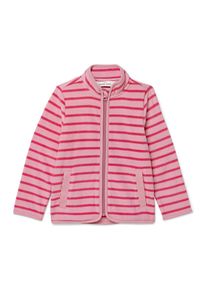 Tchibo - Dětsk&aacute; fleecov&aacute; bunda - pro miminko - vel. 98/104 - barva: růžov&aacute;/s proužky