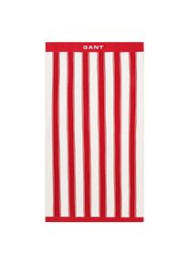 Gant Muži Pl&aacute;žov&yacute; ručn&iacute;k červen&aacute; / b&iacute;l&aacute; 100x180cm