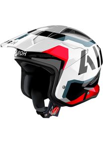 Airoh TRR II Jupiter, open face helmet , color: White/Black/Grey/Red , size: XXL
