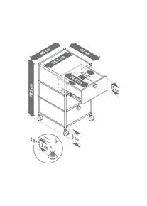 Tchibo - Kontejner na kolečk&aacute;ch CN3 se 3 z&aacute;suvkami, b&iacute;l&yacute;