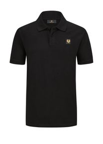 Velk&eacute; Velikosti - Belstaff - Jednobarevn&eacute; pik&eacute; polo tričko s n&aacute;&scaron;ivkou loga - 4XL - Čern&aacute;