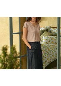 Tchibo - Kalhoty culotte s v&yacute;&scaron;ivkou - pro ženy - vel. L 44/46 - barva: čern&aacute;