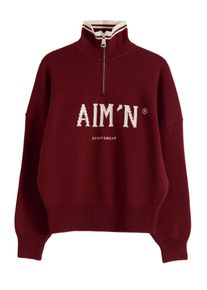 aim'n Aim'n Ženy Sportovn&iacute; svetr v&iacute;nově červen&aacute; / b&iacute;l&aacute; XS