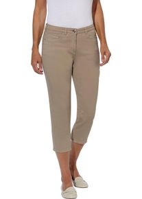 Damske 3/4 dž&iacute;ny zdoben&eacute; p&aacute;sky b&eacute;žov&aacute; ,velikost 38