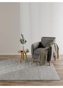 benuta Basic Koberec Claire Světle &scaron;ed&aacute; 140x200 cm0000 Světle &scaron;ed&aacute; Abstraktn&iacute;,Geometrick&yacute;