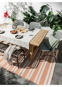 benuta nest Vnitřn&iacute; a venkovn&iacute; koberec Rida B&eacute;žov&aacute;/Oranžov&aacute; 120x170 cm B&eacute;žov&aacute;/Oranžov&aacute; Geometrick&yacute;,Proužky,Struktur&aacute;ln&iacute; mix