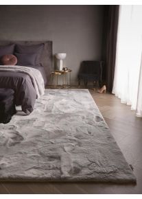 benuta Finest Shaggy koberec Fine &Scaron;ed&aacute; 160x230 cm &Scaron;ed&aacute; Jednobarevn&yacute;